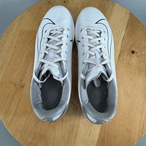 Nike Vapor‎ Edge Team Football Cleats White Gray Size 10 CZ2606-100 Speed USED main image 5